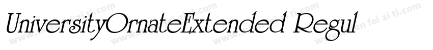 UniversityOrnateExtended Regular字体转换